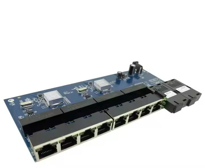 ODM 1000Mbps 2-Optical 8-Electrical Switch Fiber Transceiver Gigabit Optical Switch PCBA Low Power C